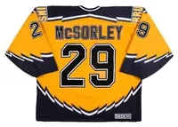 Marty McSorley Boston Bruins 1999 CCM 회전 Hockey Jersey All Statched 최고 품질의 모든 이름의 모든 크기 골키퍼 컷