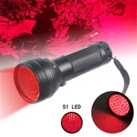 625nm Red Light Portable 5W 51 LED Red Flashlight Vein Viewer Finder Signal Light For Nurses Helper Hunting