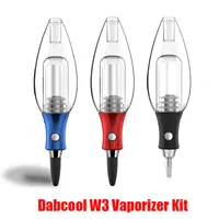 Originele DABCOOL W3 E-Sigaret Kits Mini DAB RIGHT Wax Concentrate Oil Kit VV 400mAh Batterij Glasfilter Bubbler Enail Vaporizer 100% Authentiek