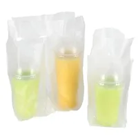 Best-Selling Disponible Cafetería Compras Mall Juice Takeaway Packaging Packaging Bolso de embalaje de plástico 28 cm Leche de grado alimenticio