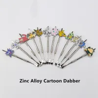 DHL Metal Dabber Cartoon Design Rostfritt stål Zink Alloy Rökning Tillbehör Sälj också Silicone Jar Glass Bowl Pallet Dabber Tool