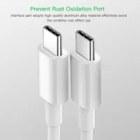 USB C إلى USB Type C Cable C مع رقاقة E-Mark ل Xiaomi Redmi Note 8 Pro Quick Charge 4.0 PD 60W شحن سريع ل كابل شاحن MacBook Pro S11