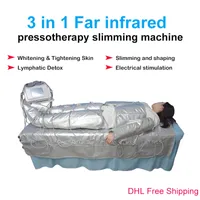 3 en 1 Presototerapia de infrarrojos lejanos adelgazante EMS Estimulación muscular eléctrica Sauna Presión de aire Linfo Linfático Cuerpo Equipos delgados