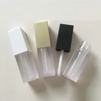 5ml пустой квадрат Lip Gloss Tube, DIY Пластиковые Lip Glaze бутылки Портативный Refillable косметической упаковки WB2574