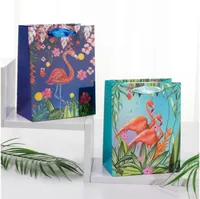 Flamingo Shopping Gradients Stripe Bag Valuta Glitter Verpakking Tassen Bloem Gift Paper Handtas Feestartikelen Bestsellers 1 8MH F2
