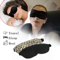 3D sueño mascarilla natural para Sueño Ojo visera cubierta de la cortina de ojos Patch Parche de rebote esponja Protección ojos vendados tapones para los oídos