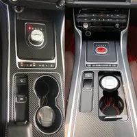 För Jaguar Xe XFL F-PACE 2016-19Interior Central Control Panel Dörrhandtag Kolfiber Klistermärken Dekaler Bilstyling Cutted Vinyl