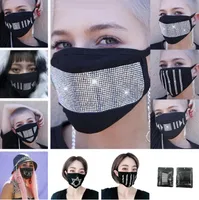 Maske Gesicht Partei Fashion Diskothek Mundmasken Bling Bling wiederverwendbare Masken Schutzantistaub-Außen Cyling Flash-Strass Masken