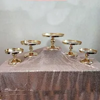 1pcs-5pcs Mirror Wedding Decoration 2 or 3 Tier Cupcake Display Gold Metal Cake Stand Luxury Party Table Decoration