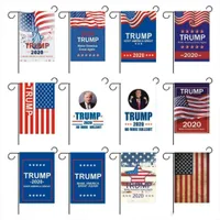 DHL Fartyg gratis 30 * 45cm Donald John Trump Flaggor för 2020 Amercia VD Kampanj Banner Ployester Cloth Pennant Flaggor FY6066