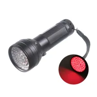 50 stks 625nm Rood Licht Draagbare 5W 51 LED Red Flashlight Vein Viewer Finder Torch voor Nurses Helper Jagen