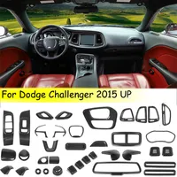 Carbon Fiber Car Interior Kits Central Control Dashboard Decoration Kit 37pc voor Dodge Challenger 15+ Auto Accessoires