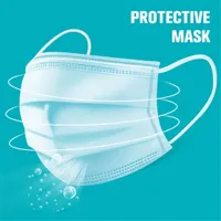 Kostenloser Versand 3-7 Tage 3-Schicht-Non-woven Einweg-Maske Gesichtsmasken Schutz und persönliche Gesundheit Maske Gesicht Sanitary schnelles Schiff Maske