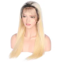 2020 Loiro parte dianteira do laço do cabelo humano perucas Remy brasileira Cabelo Liso 13x6 Transparente Lace Wigs 613 Loira peruca de cabelo