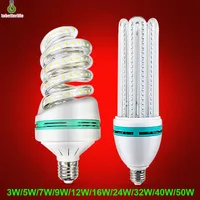 E27 LED Bulbo de milho U forma espiral 85-265V 3000K / 6500K 3W 5W 7W 9W 12W luzes de poupança de energia para casa