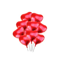 En stock fournitures de mariage I Love You en forme de coeur de coeur de pêche épaissie latex Ballon ballon 18 pouces Lift aluminium rouge Film Ballon