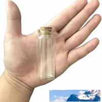 Glas önskan drev flaskor pendants tomma klara transparenta glasflaskor kork 50 pcs30x70x17 mm 30ml