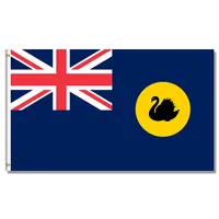 Flaga Zachodnia Australia State Flag, Drukowanie tkaniny o podwójnej szyciu 100D, 80% krwawiące z jedną warstwą, Darmowa wysyłka
