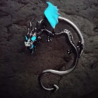 Hoop & Huggie Luminous Dragon Earrings Black Male And Female 3 Colors