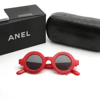 Modo rosso gafas de sol de diseñador occhiali da sole rotondi donne PC full frame con 5 colori occhiali da sole firmati