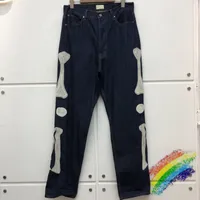 Nuovi jeans da ricamo arrivati ​​uomini donne di alta qualità pantaloni denim cargo