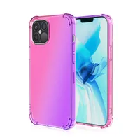 Protetores para iPhone 12 11 Pro Max Rainbow Gradient Color Transparente Macio TPU Phone Case Backed Cover Factory Price