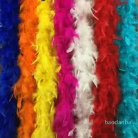 2021 Hot Selling Flera Färg Marabou Feather Boa För Fancy Dress Party Burlesque Boas Gratis frakt