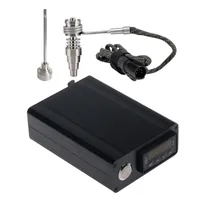 Billiga Portable Enail Electric Dab Nail Pen Rig Vax Pid TC Box med Ti Titanium Domeless Spolvärmare E Quartz Nail Kit för vattenglas Bong