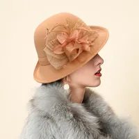 Stingy Breim Hats Eylysevens Elegant 2021 Chaterators Hat для женщин Винтажные дамы платье шляпы # G40