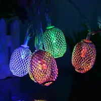 Demir Sanat Lambası 50LED ABD İngiliz Oval Noel Cadılar Bayramı yeni yıl sonra Uzak Controll Led String Işık Kapalı Dekorasyon Aydınlatma