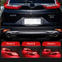 2 unids Reflector para Honda CRV CR-V 2017 2018 2019 LED Trasero Parachoques Trasero Lámpara de niebla trasera Auto Bulb Freno Luz de freno