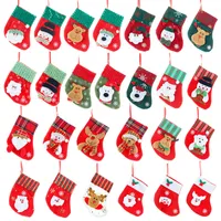 Рождество небольшой подарок чулки Сант снеговик Moose Дизайн Candy подарки Декоративных носки Xmas 16 * 13см Kitchen Cutlery сумка