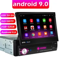 Freeshipping Android 9.0 1 DINクワッドコアカーGPSナビゲーションプレーヤー7 ''ユニバーサルカーラジオWifi Bluetooth MP5 1 DINマルチメディアプレーヤーDVD