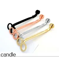 Stainless Steel Candle Wick Trimmer Oil Lamp 17.5CM Trim Scissor Cutter Snuffer Tool Candle Wick Hook Clipper Accessory VT1710