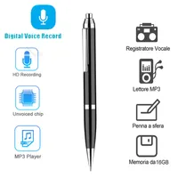 Mini Professional Digital Voice Recorder Remote HD Recording Pen Audio Record Buller Reduction 8G / 16GB MP3-spelare