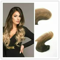 Clip di capelli umani in estensione dei capelli 100 g per pacchetto Balayage Color # 2 # 8 di alta qualità Best Selling Colors Colour Virgin Remy Hair Dritto