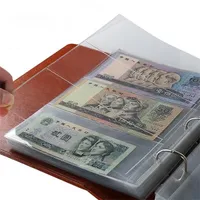 10Pcs Banknote Paper Money Page Collecting Holder Sleeves 3-slot Loose Leaf Sheet Album Protection New Arrive C0926