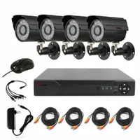 Güvenlik Kameraları Sistemi Video Gözetim Takımı CCTV 4CH 720P 4PCS Açık AHD Güvenlik Kamera Sistemi