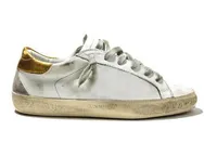 2020 أفضل جودة إيطاليا متعدد الألوان الذهبي نجم مصمم أحذية رياضية الرجال النساء الكلاسيكية الأبيض القيام القديم الأزياء القذرة عارضة الأحذية size35-45