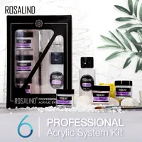 Rosalind Nails Art 6pcs / set Destensione Carving acrilico Polveri acrilici Kit di avviamento Sistema Kit in polvere acrilica