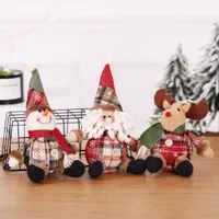 クリスマスツリーの装飾漫画人形スノーフレークチェック柄人形クリスマスツリーの装飾子供の休日の贈り物卸売ヨーロッパとアメリカ