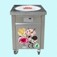 ETL CE Freier Versand Lebensmittelverarbeitungsgeräte Franchise Big Pan Thai Instant Gebratene Eisrangmaschine