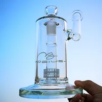 Real Mobius Glass Bongs Hookahs Tubulação de água com matriz estéreo de boca removível Percolador Dab Rig Shisha 18mm articulação