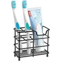 Roestvrijstalen tandenborstelhouders multifunctionele badkamer tandpasta houder stand thuisbadaccessoires zal en zanddruppelschip