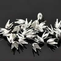 500pcs argento in bronzo placcato fiore in metallo tappo di tappo di tappo di perline tappi perline 13mm filigrana risultati dei monili connettori perline berretto gioielli fai da te gioielli