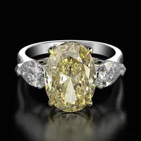 Rings de cluster Oevas Vintage 100% 925 Sterling Sterling Argent créé Moissanite Gemstone Engagement de mariage Diamants Ring Bijoux Fine Bijoux En gros