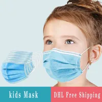 Máscara facial desechable para niños de 3 capas de la mascarilla desechable 50 PC / Bolsa anti-polvo máscara protectora En stock