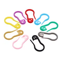 Bulk 1000pcs Assorted Colors Locking plastic stitch holders markers Plastic Bulb Calabash pear shaped safety Pins