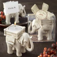 Boa Sorte elefante té suporte de vela casamento favores Titular com presentes Decoração Tabela Candle Dentro do partido HHC1453