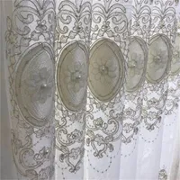 Роскошная бусинка и бархатная вышитая занавеска для тюля для гостиной спальни экрана на заказ европейский королевский домашний декор ZH033#4